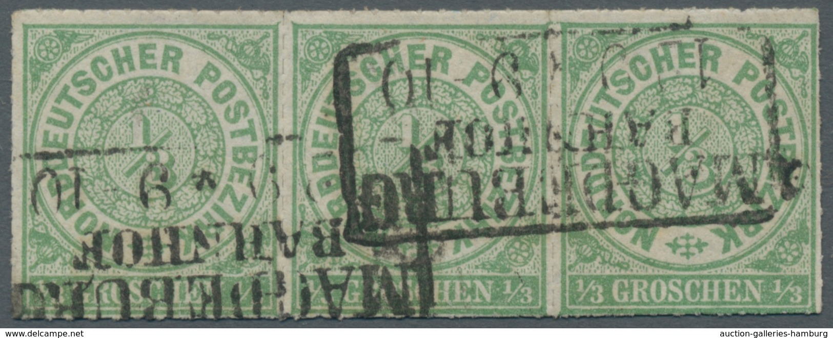 Norddeutscher Bund - Marken Und Briefe: 1868/1869, Lot Gestempelter Einheiten Aus Nr.1 Bis Dienst. D - Other & Unclassified