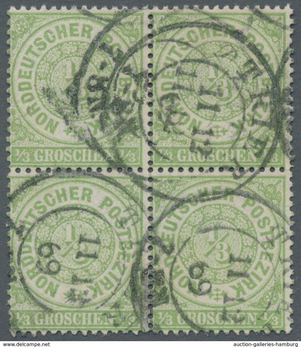 Norddeutscher Bund - Marken und Briefe: 1868/1869, Lot gestempelter Einheiten aus Nr.1 bis Dienst. d