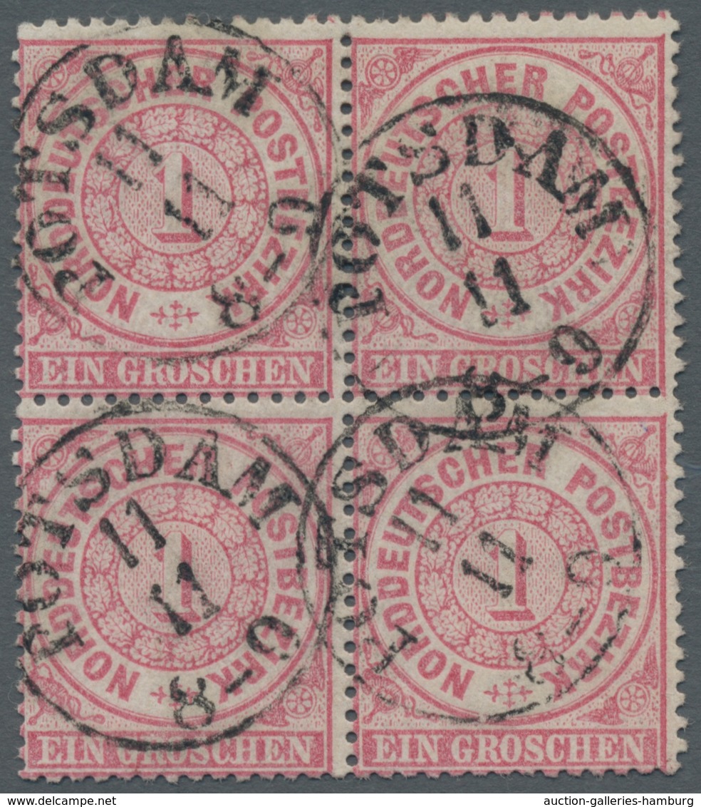 Norddeutscher Bund - Marken und Briefe: 1868/1869, Lot gestempelter Einheiten aus Nr.1 bis Dienst. d