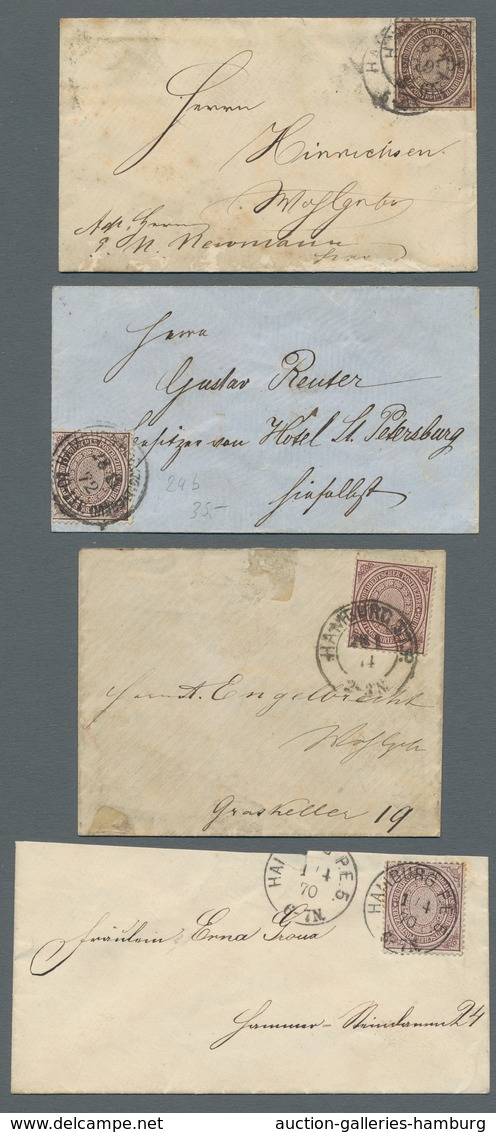 Norddeutscher Bund - Marken Und Briefe: 1868/1869 Stadtpostmarke Nr. 12 (2 Mal) Und Nr. 24 (12 Mal) - Other & Unclassified