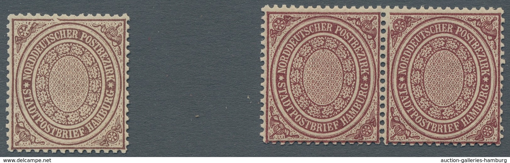 Norddeutscher Bund - Marken Und Briefe: 1869, 1/2 Sch, Beide Plattenfehler, Sauber Farb-u. Postfrisc - Otros & Sin Clasificación
