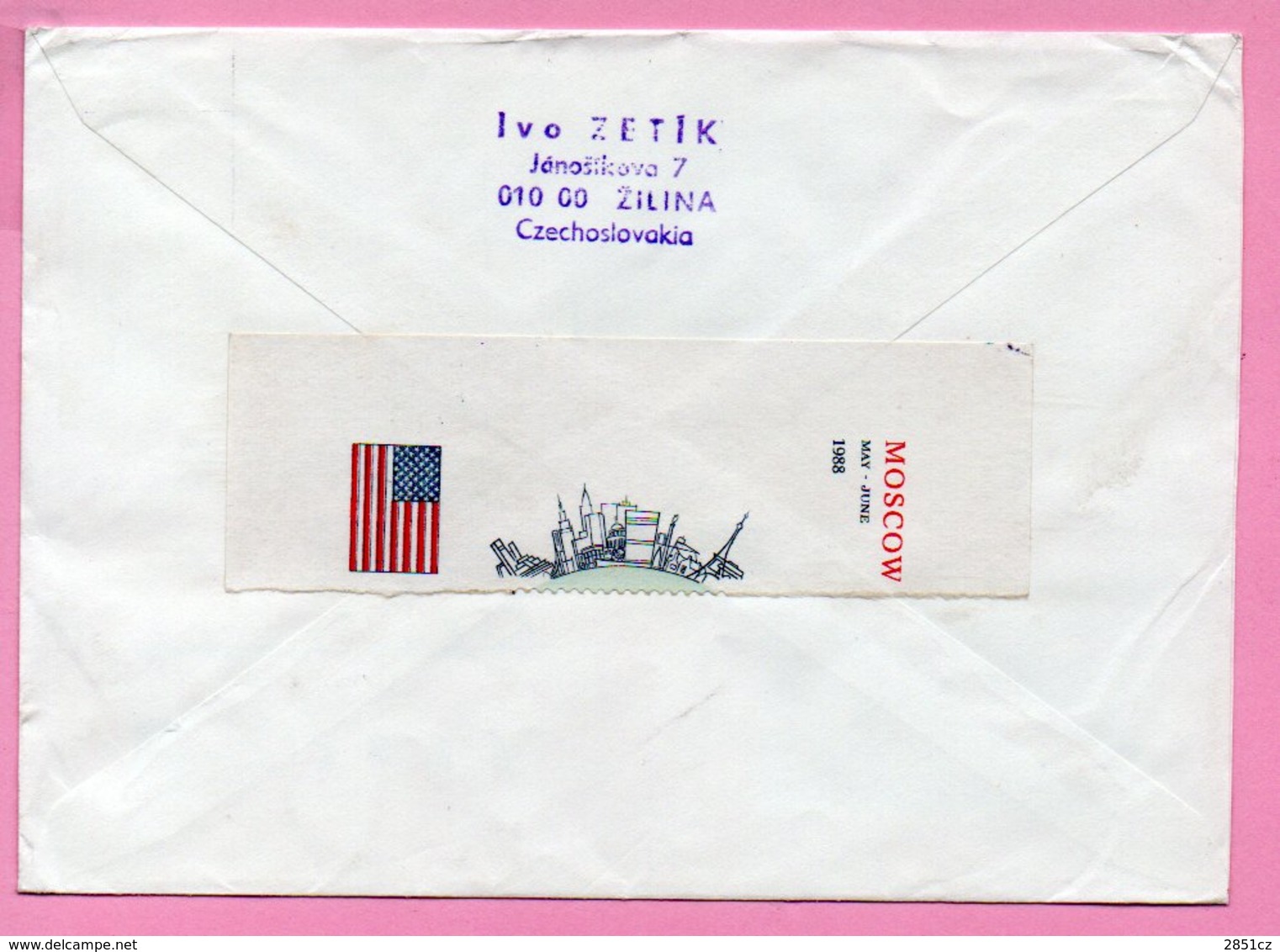 Letter - Stamp Olympic Games Mexico / Brozik / Manes / Postmark Žilina, 1990., Czechoslovakia, Registrated Letter - Andere & Zonder Classificatie