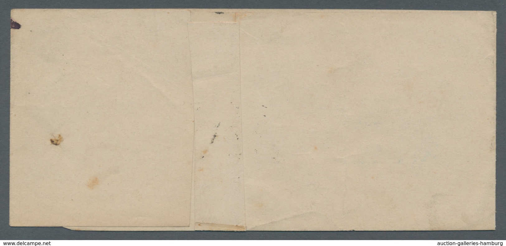 Deutsches Reich - Brustschild: 1872, Großer Schild 1/4 Gr. Grauviolett Als Zusatzfrankatur Auf Strei - Covers & Documents