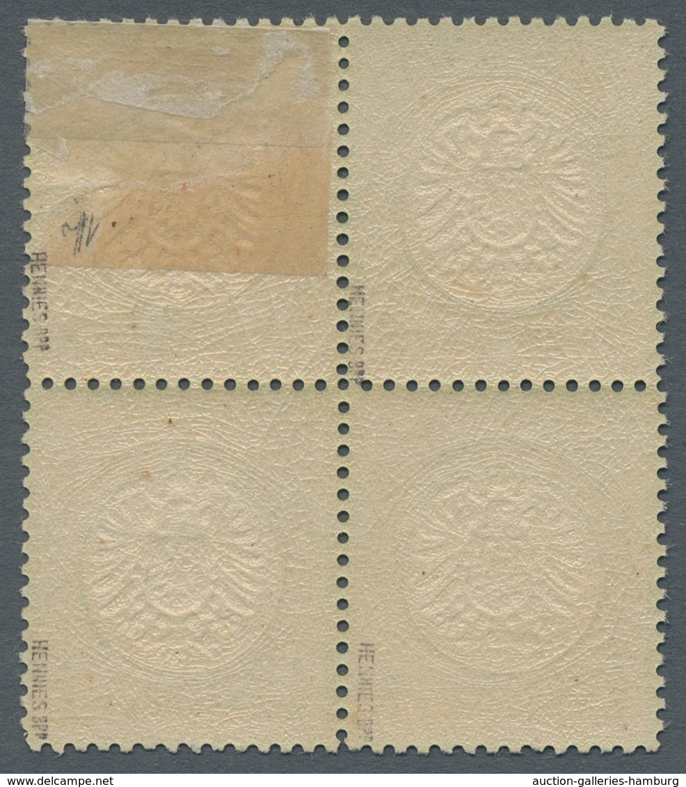 Deutsches Reich - Brustschild: 1872, "1/3 Gr. Großer Schild", Farbfrischer Viererblock Mit Guter Zäh - Covers & Documents