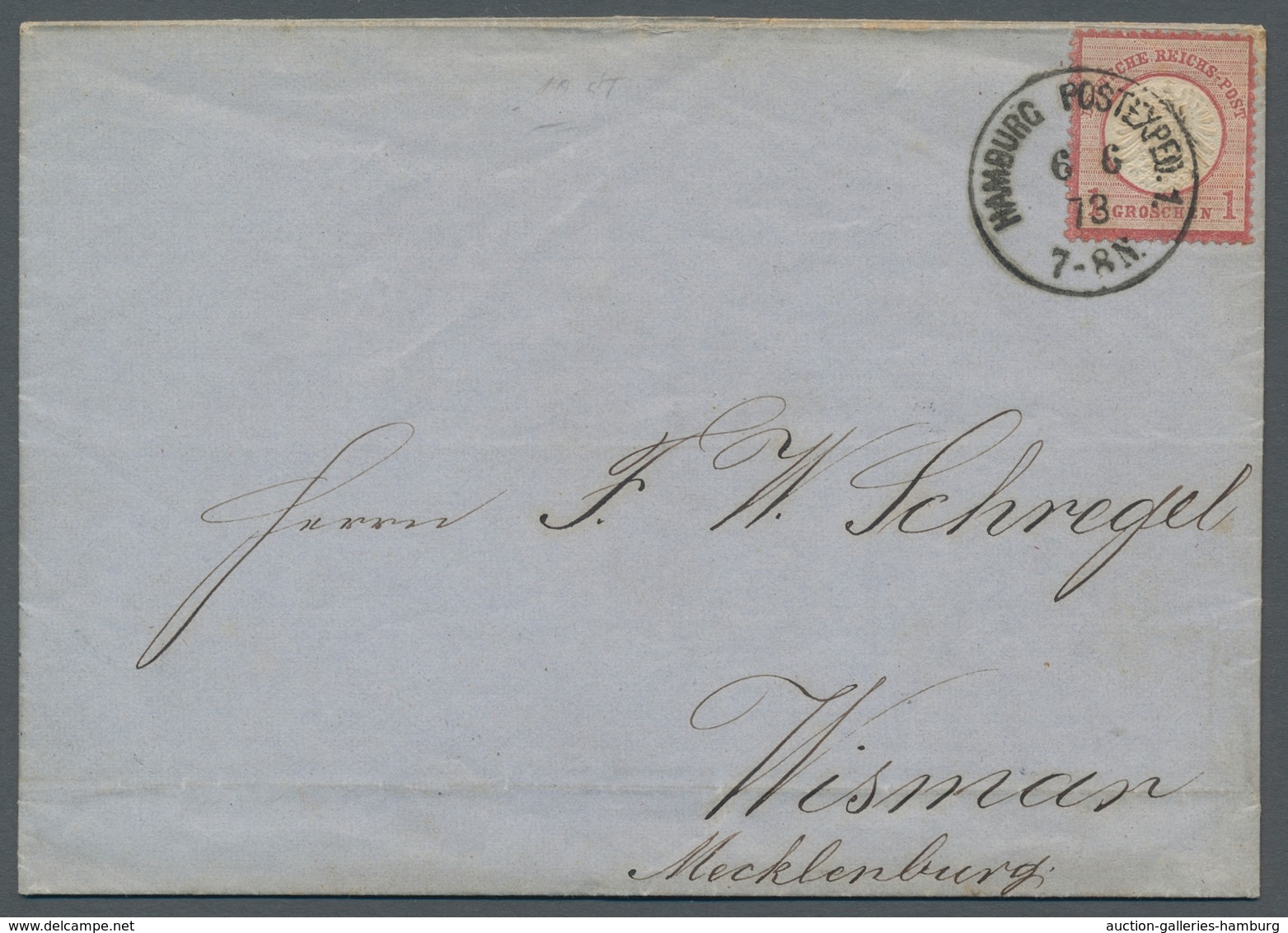 Deutsches Reich - Brustschild: 1873, Deutsches Reich Großer Brustschild 2½ Groschen Höchst Attraktiv - Covers & Documents