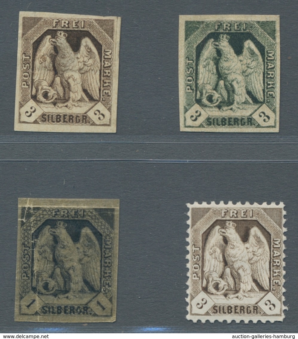 Deutsches Reich - Pfennige: 1875 (ca.), Vier Probedrucke "Reichsadler" Ungebraucht/ohne Gummi, Unter - Nuevos