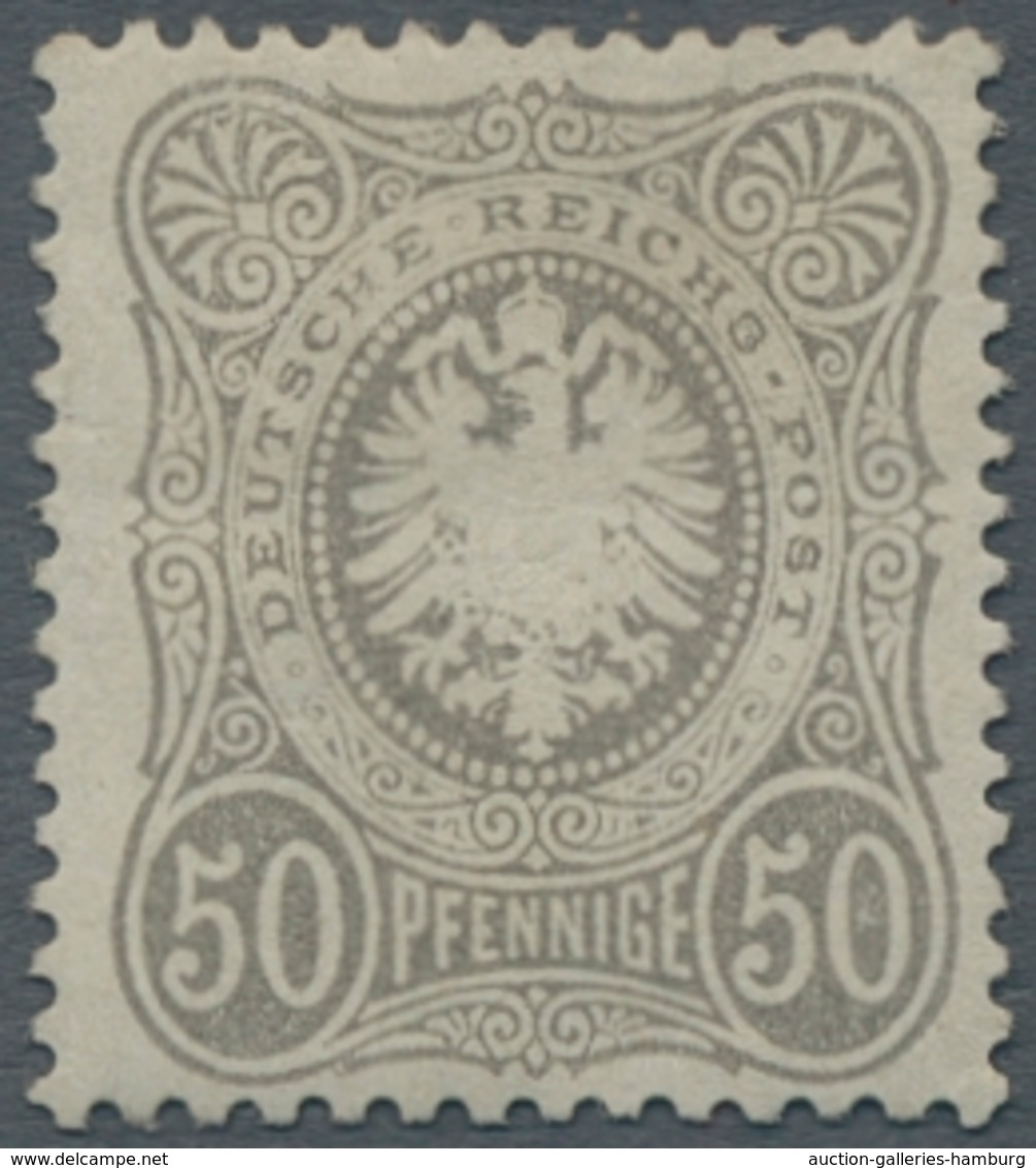 Deutsches Reich - Pfennige: 1875, "50 Pfge. Grau", Ungebrauchter Wert Mit Neugummi Und Kleinen Einsc - Ungebraucht