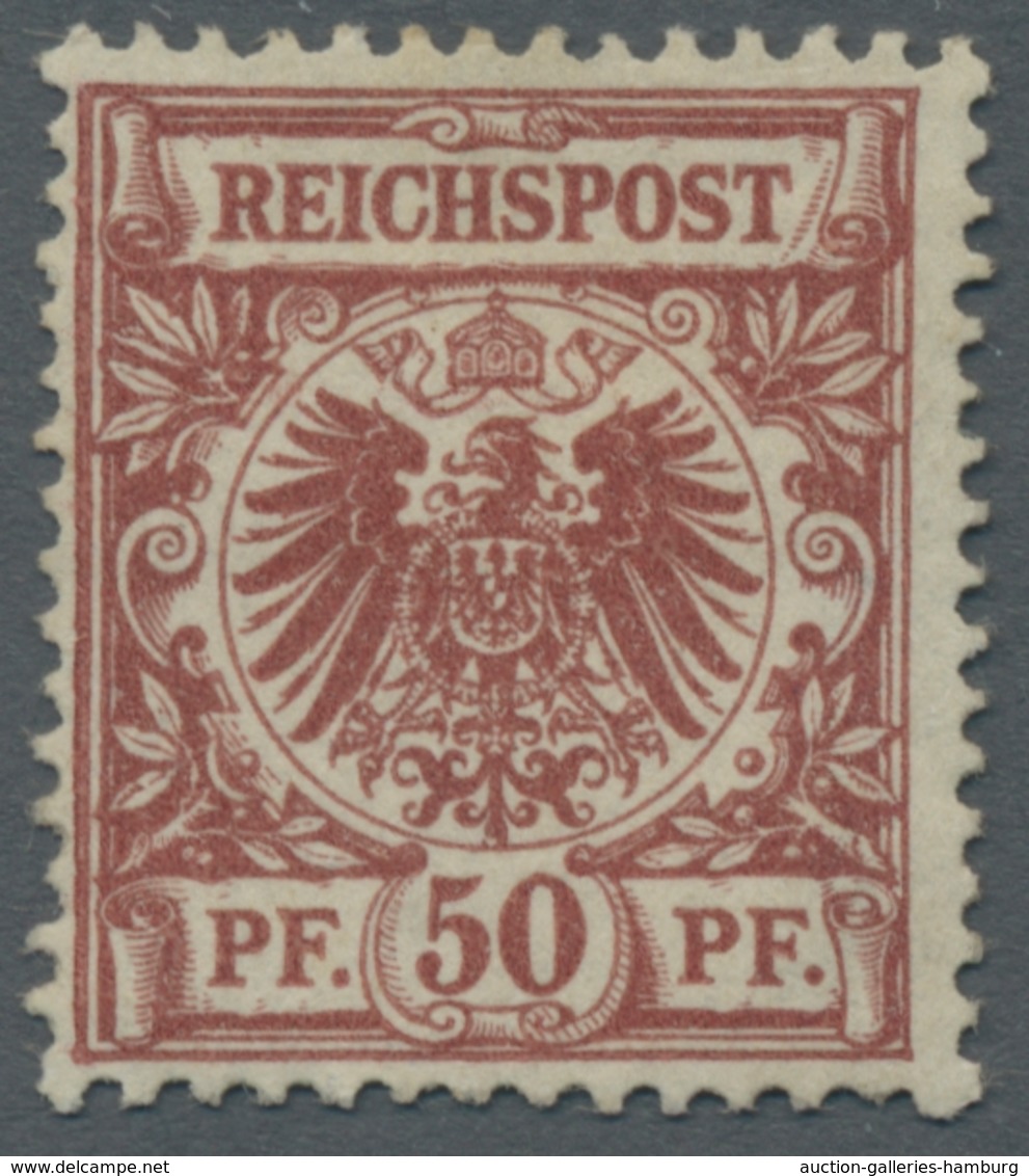 Deutsches Reich - Krone / Adler: 1889, "Krone/Adler" 50 Pfennig Rötlichbraun Ungebraucht Signiert Wa - Nuevos