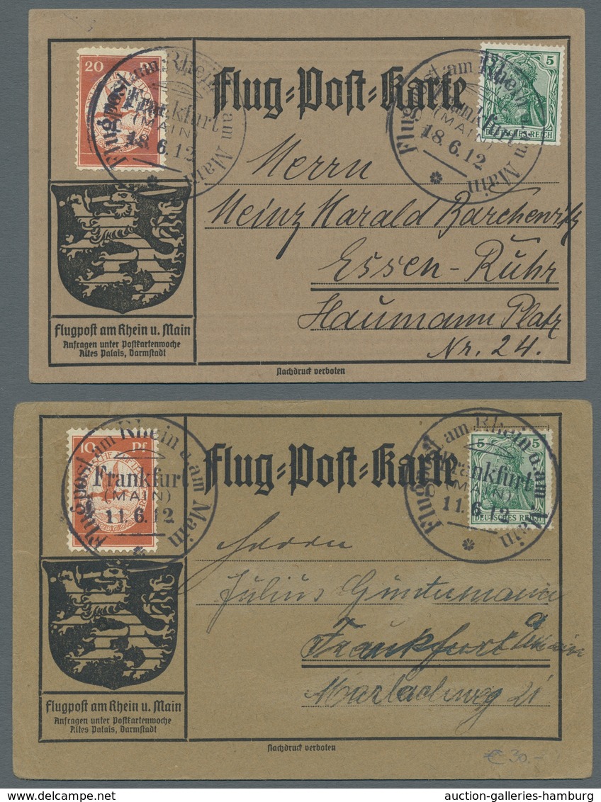 Deutsches Reich - Germania: 1912, Flugpostmarken I Bis III Auf 5 Flug-Post-Karten, U.a. III Auf Kart - Nuevos