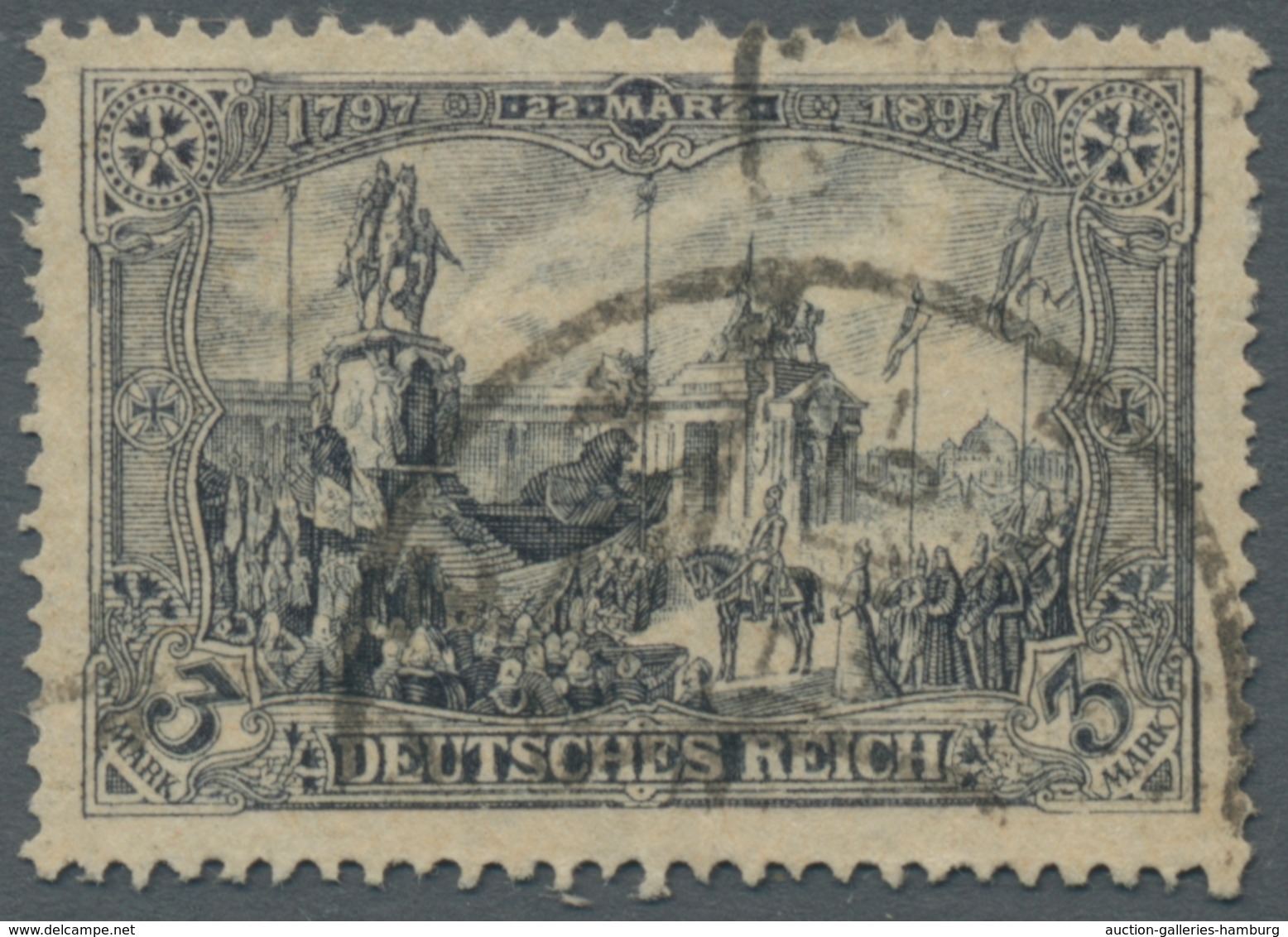 Deutsches Reich - Germania: 1920, 3 M Kriegsdruck Schwarzviolettgrau, Farbfrisch U. Gut Gezähnt, Mit - Ungebraucht