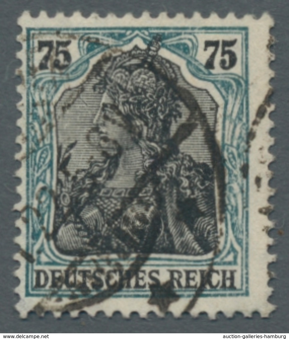 Deutsches Reich - Germania: 1919, 75 Pf. Germania Bläulichgrün, (Rahmen Metalisch Glänzend, Früher 1 - Nuevos