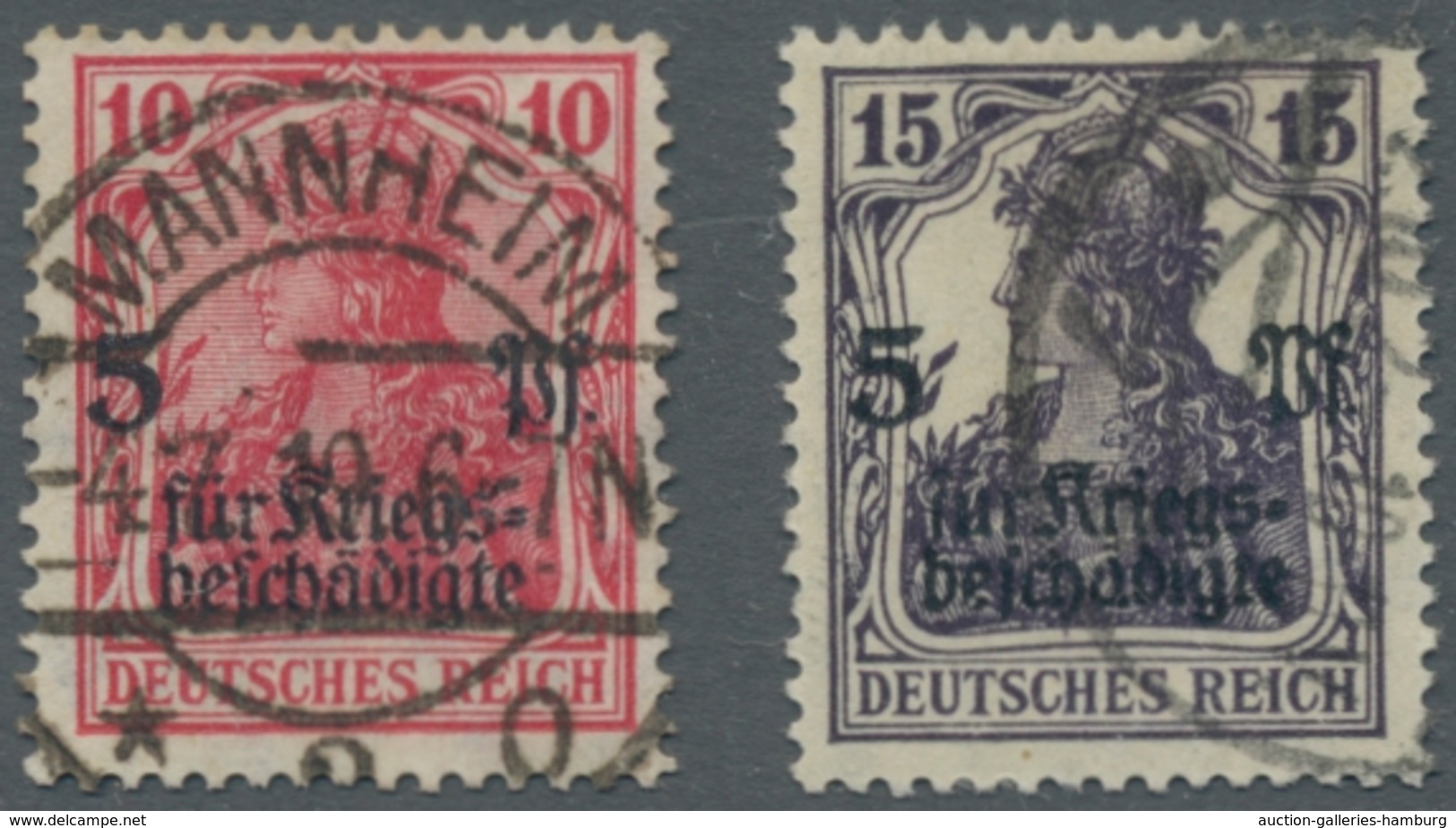 Deutsches Reich - Inflation: 1919, Kriegsbeschädgtenhilfe 10 Pfennig Dunkelkarminrot Ideal Gestempel - Used Stamps