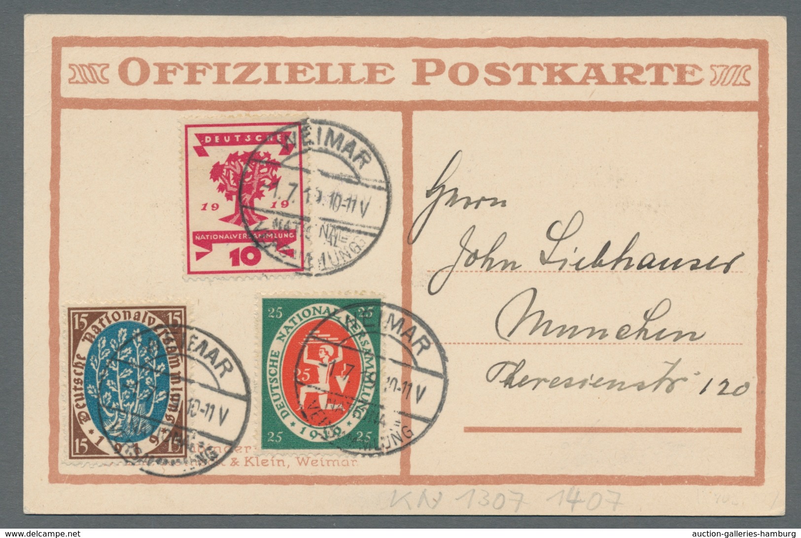 Deutsches Reich - Inflation: 1919, Nationalversammlung, Je 3 Werte Auf 18 FDC's, Dabei Offizielle Un - Used Stamps