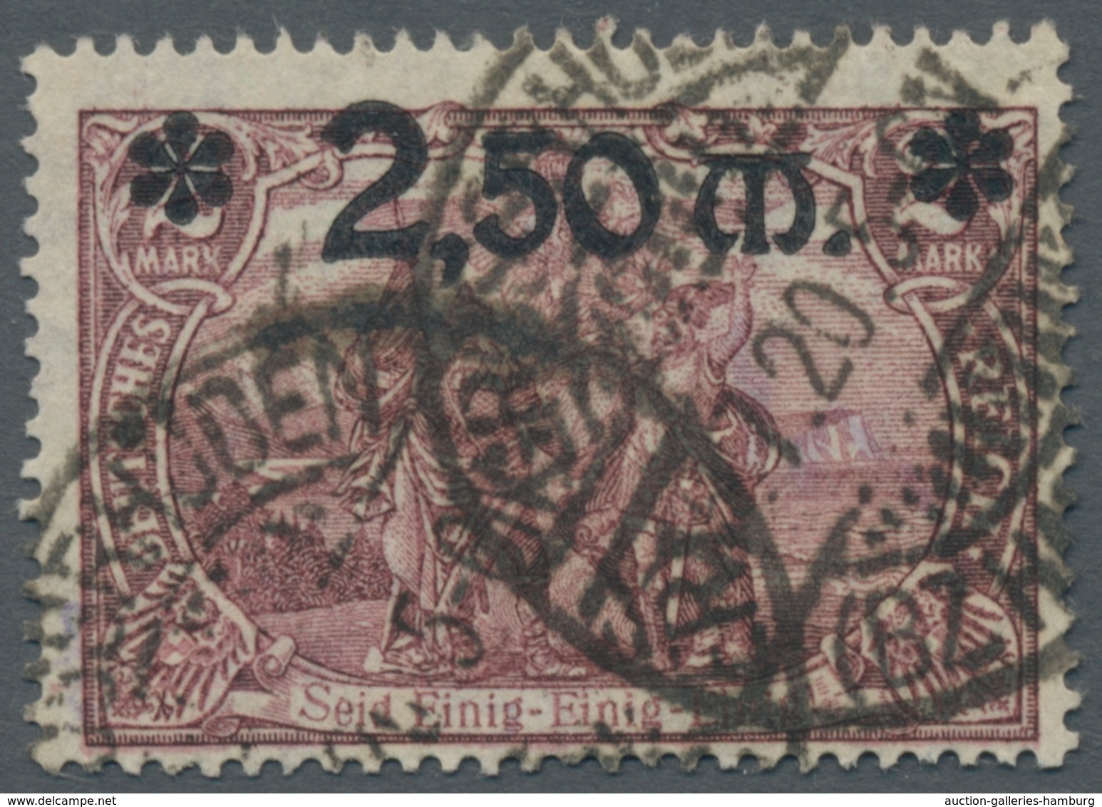 Deutsches Reich - Inflation: 1920, Freimarke 2,50 M Auf 2 Mark Braunlila Entwertet "Grosbrhüden (Bz. - Used Stamps