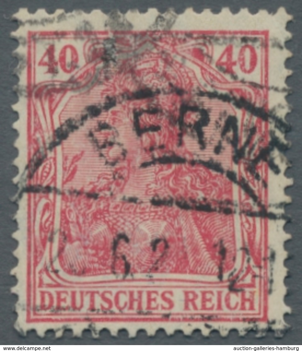 Deutsches Reich - Inflation: 1920, 40 Pf. Lilakarmin, (poröser Druck, Früher 145 F), Gepr. Infla U. - Usados