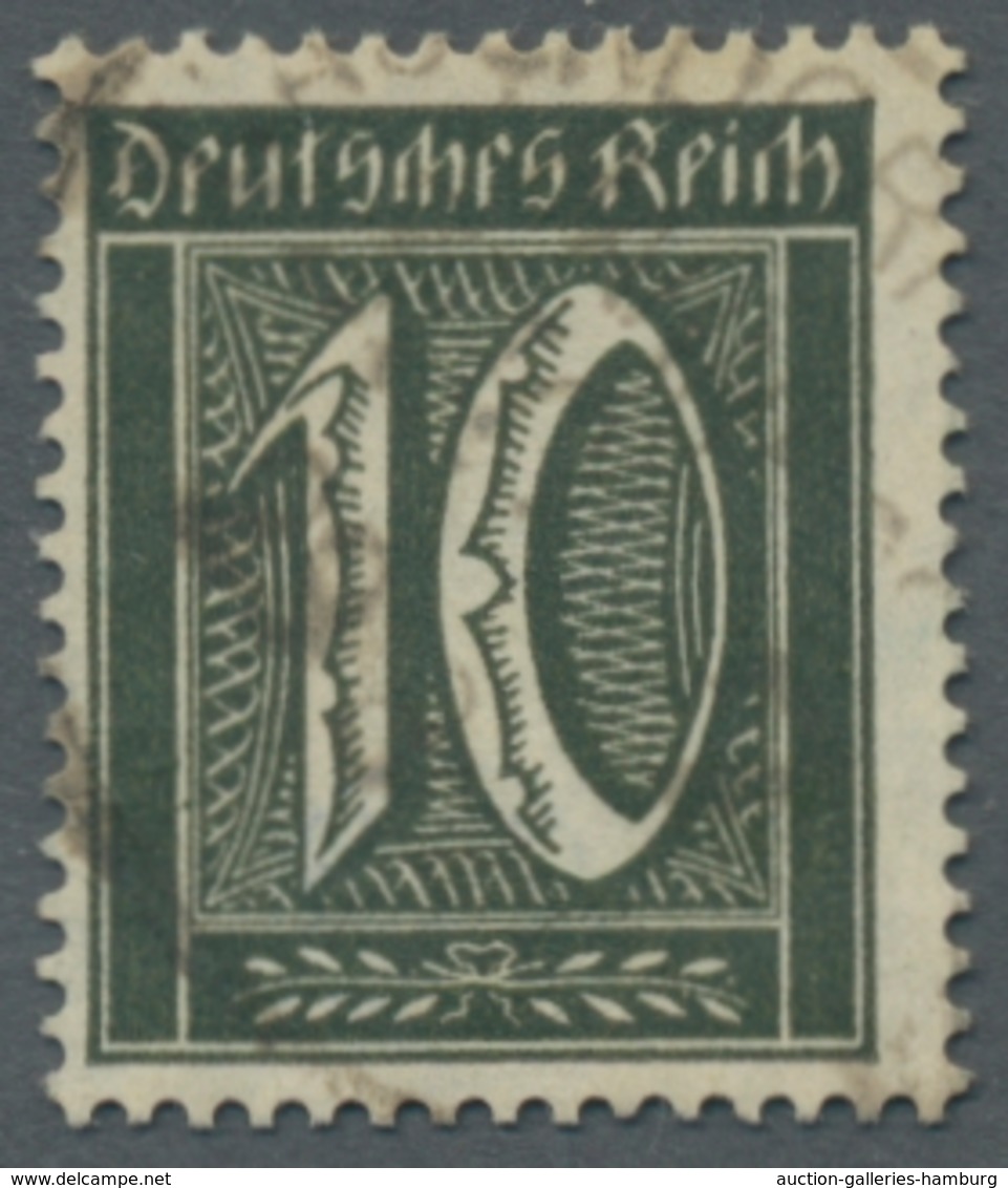 Deutsches Reich - Inflation: 1921, 10 Pf. Schwarzoliv, Einwandfrei, Gepr Infla U. Hochstädter BPP. M - Usados