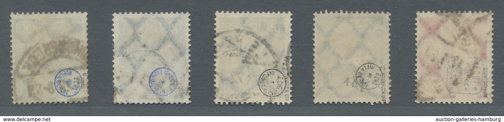 Deutsches Reich - Inflation: 1921, WZ Waffeln, Fünf Bessere, Sauber Gestempelte U. Geprüfte Infla We - Used Stamps