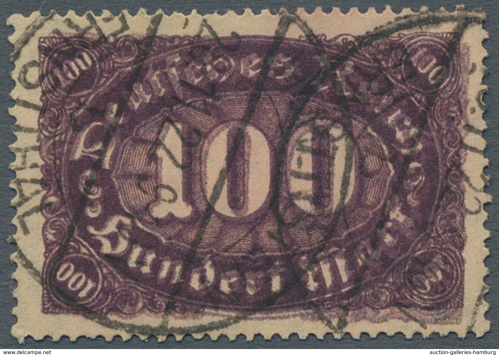 Deutsches Reich - Inflation: 1922, "100 Mk. Queroffset Mit Doppeldruck", Sauber Gestempelter Wert Mi - Used Stamps