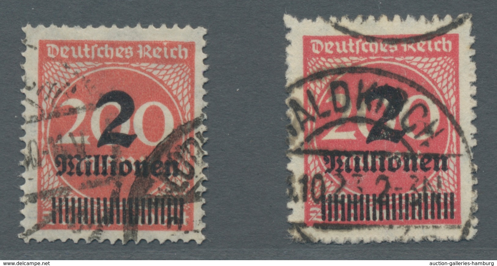 Deutsches Reich - Inflation: 1923, 2 Mio A.200 M Graurot Mit Liegendem Wasserzeichen, Farbfrisch, Sa - Used Stamps