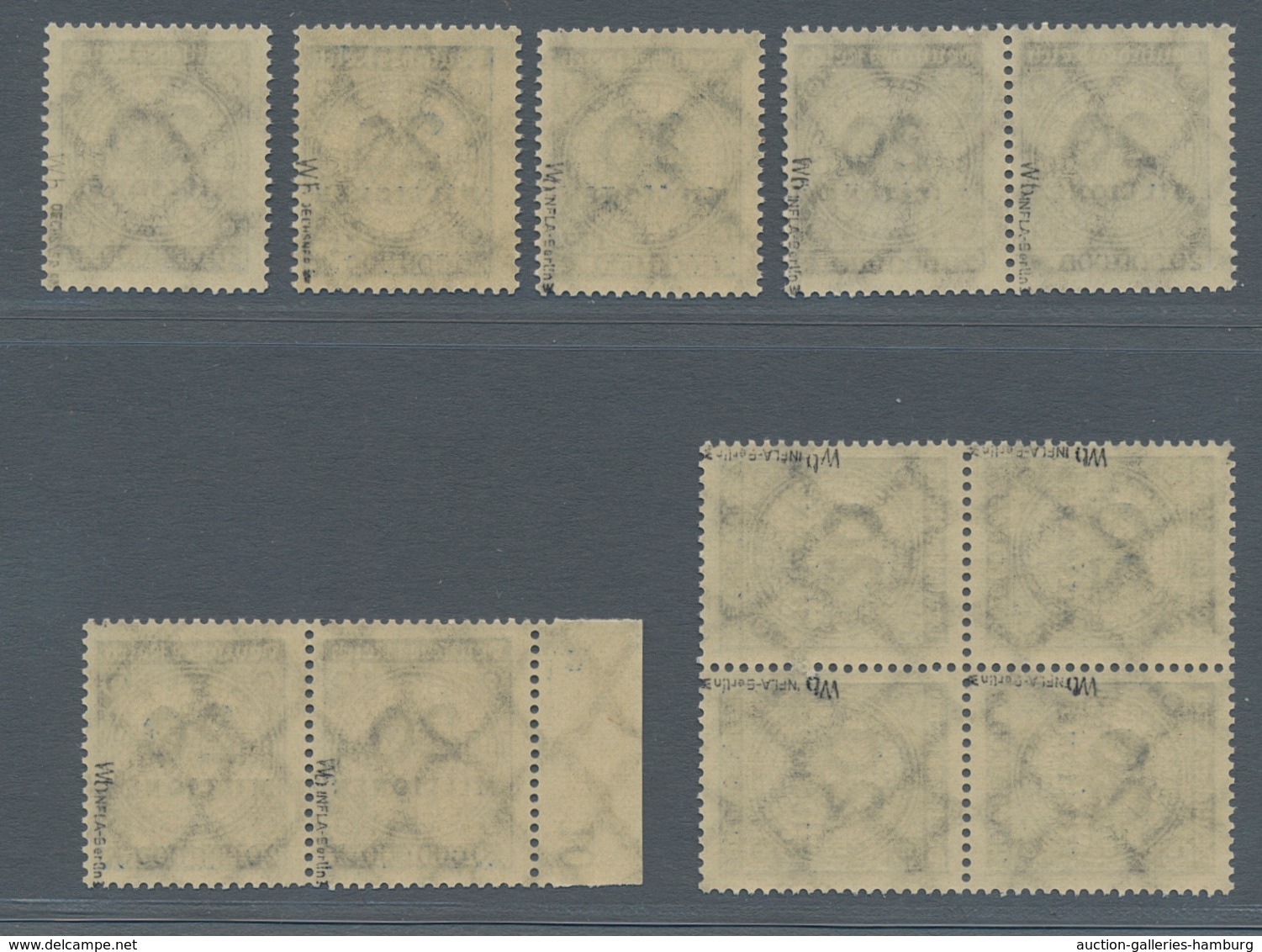 Deutsches Reich - Inflation: 1923, Korbdeckel 20 Millionen B-Farbe "schwarzblau", Parite Von Elf Pos - Used Stamps