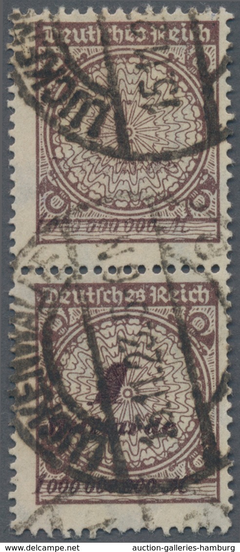 Deutsches Reich - Inflation: 1923, 1 Mrd Senkrechtes Paar, ABART OBERE MARKE OHNE WERTEINDRUCK. Tade - Used Stamps