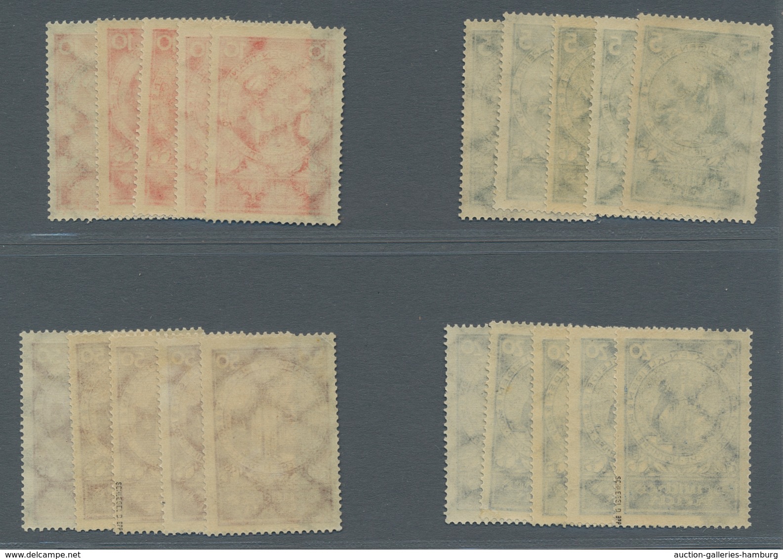 Deutsches Reich - Weimar: 1924, Deutsche Nothilfe, 5 Postfrische Sätze - Unused Stamps