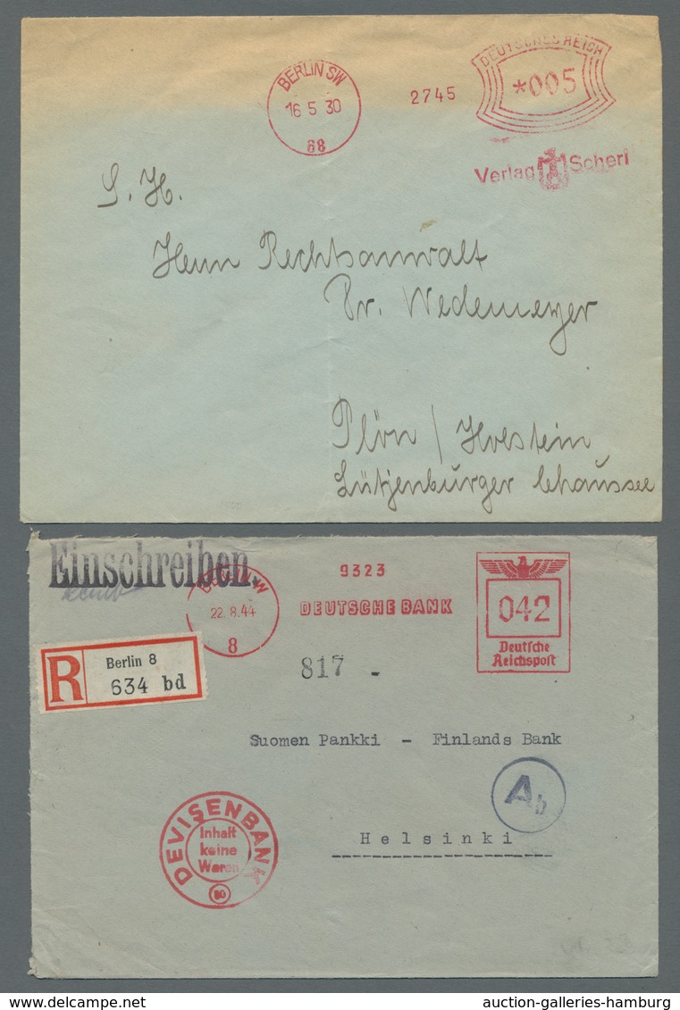 Deutsches Reich - Weimar: 1925-44, Drei Interessante Belege Je Mit "Gebühr Bezahlt" Bzw. Freistempel - Nuevos