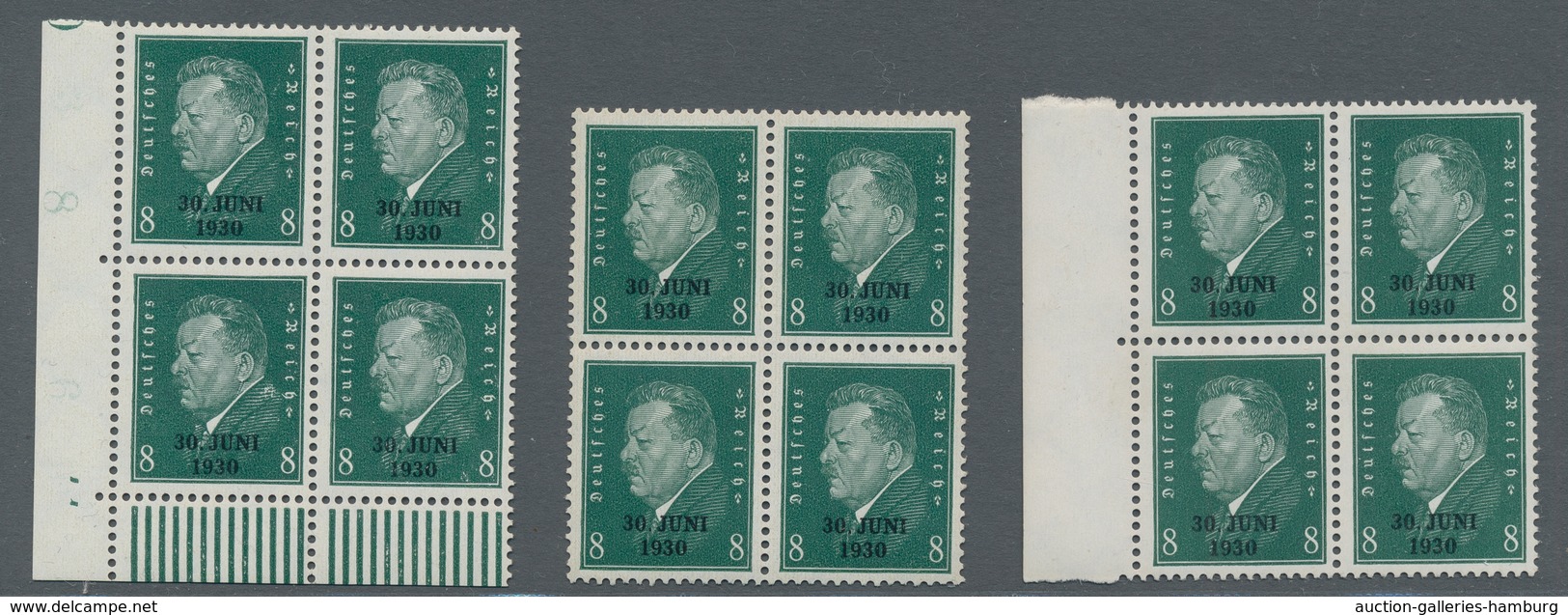 Deutsches Reich - Weimar: 1930, Abzug Der Alliierten Besatzungstruppen Aus Dem Rheinland, 30 Sätze, - Unused Stamps