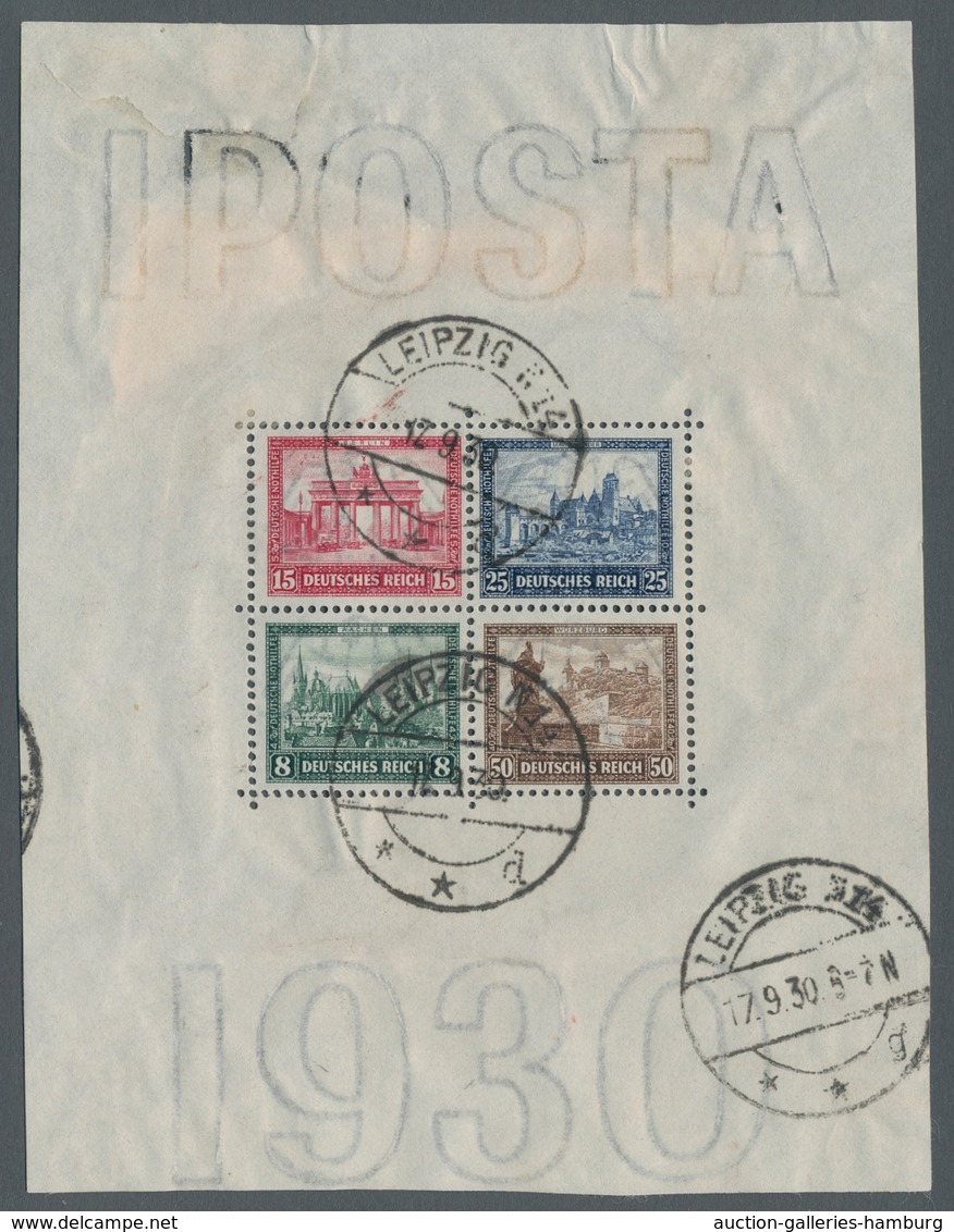 Deutsches Reich - Weimar: 1930, "IPOSTA-Herzstück", Hübsches Ensemble Mit Postfrischem Herzstück (KB - Unused Stamps