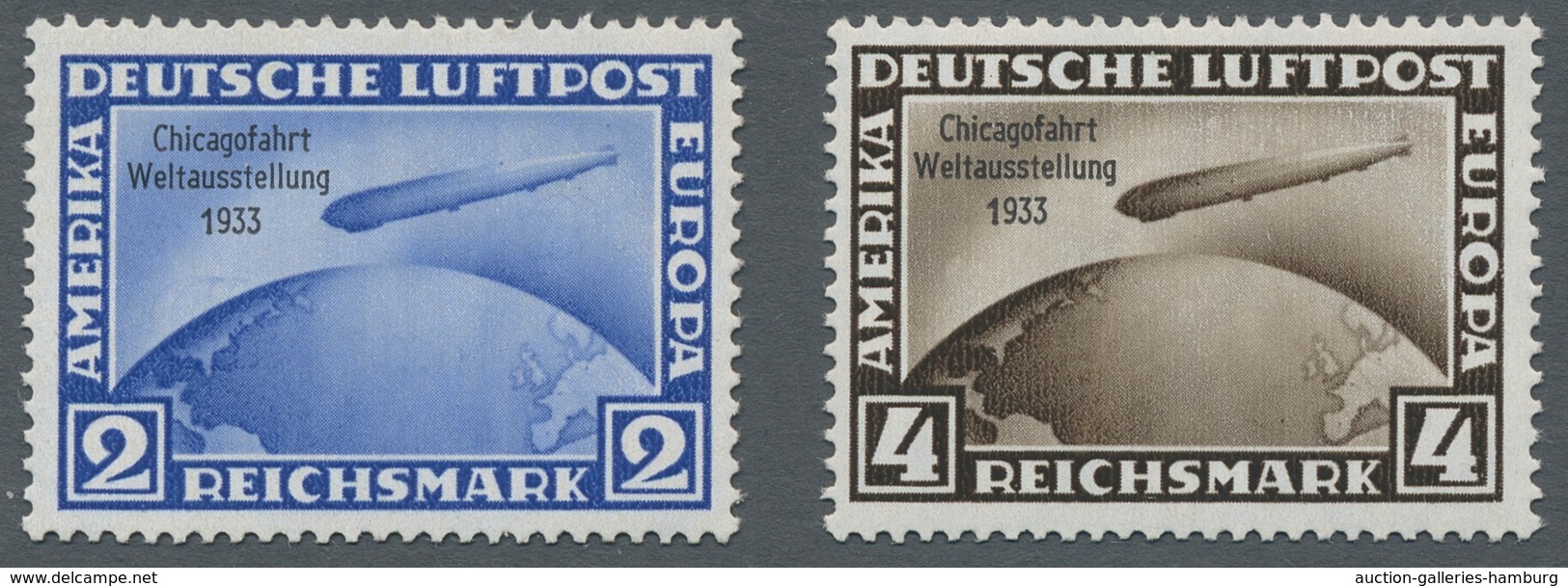 Deutsches Reich - 3. Reich: 1933, Chicagofahrt 2 RM Und 4 RM In Tadelloser Postfrischer Erhaltung, M - Unused Stamps