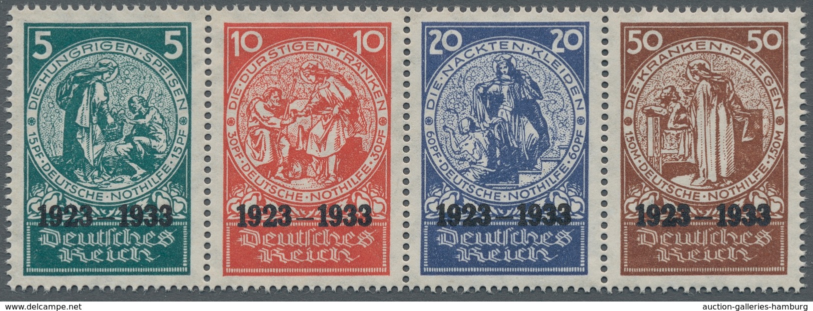 Deutsches Reich - 3. Reich: 1933, "Nothilfe-Herzstück", Postfrisches Herzstück In Tadelloser Erhaltu - Nuevos