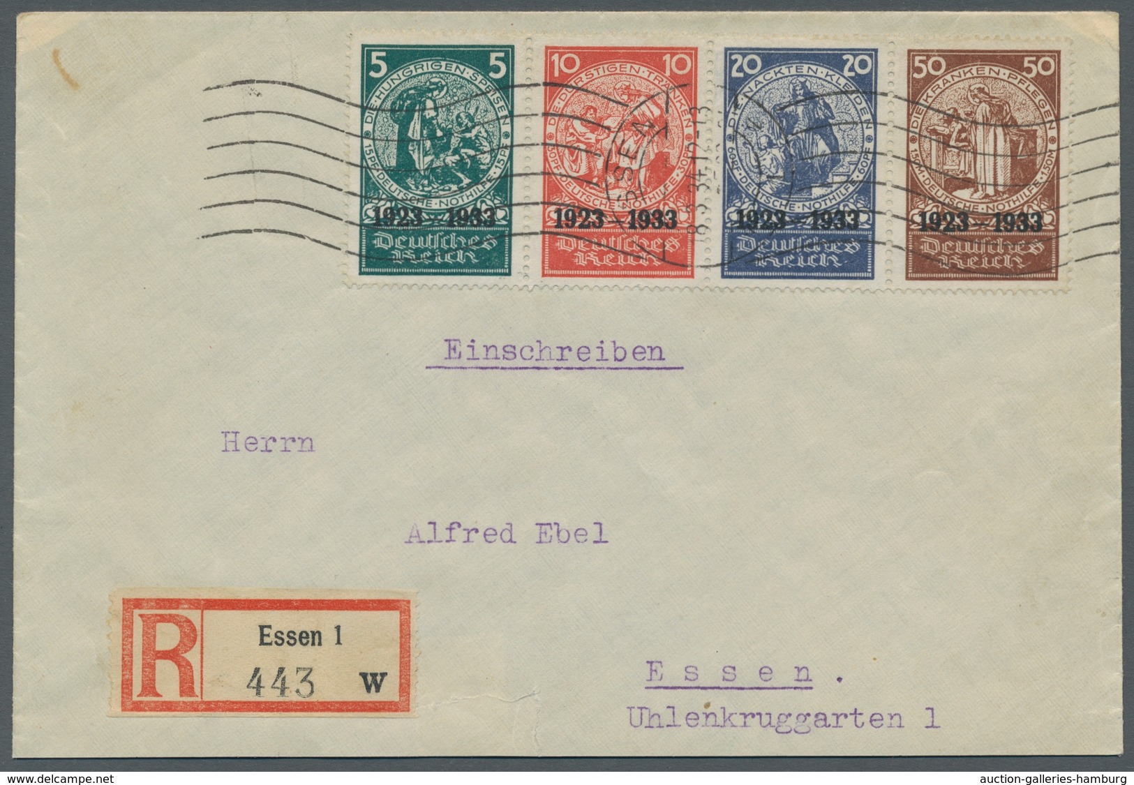 Deutsches Reich - 3. Reich: 1933, Herzstück Des Nothilfeblocks In Tadelloser Erhaltung Entwertet Mit - Unused Stamps