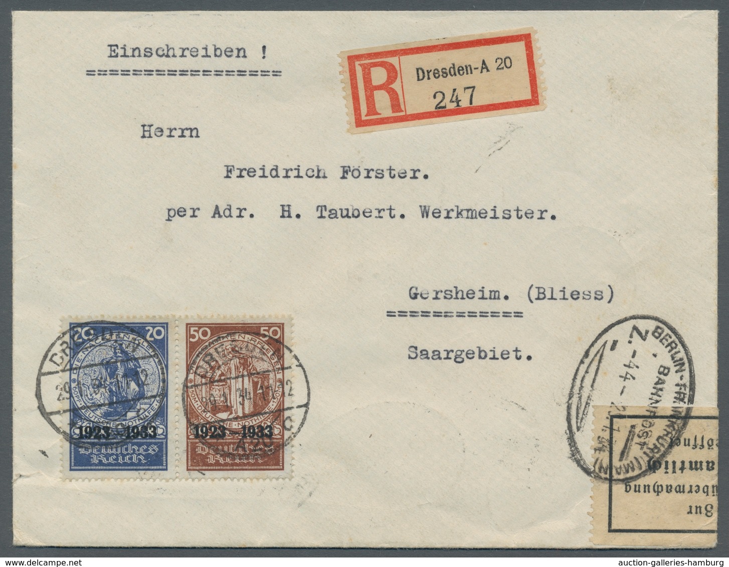 Deutsches Reich - 3. Reich: 1933, "20 Und 50 Pfg. Nothilfe", Waag. Zusammendruck (Mi. Bl. W 7) Auf R - Nuevos
