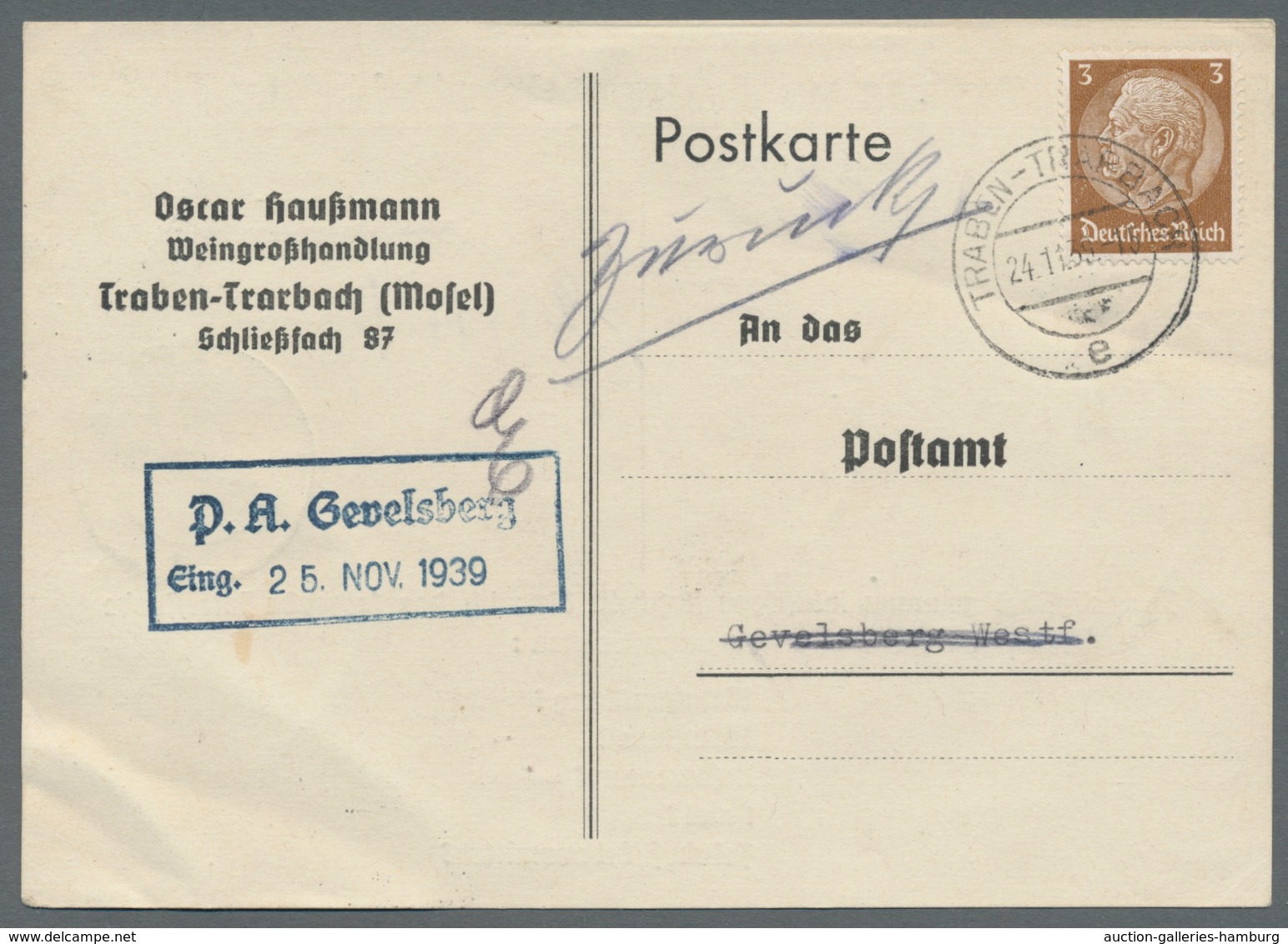 Deutsches Reich - 3. Reich: 1933, Hindenburg 3 Pf. Braun Als EF. Auf Anschriftenprüfkarte. - Nuevos