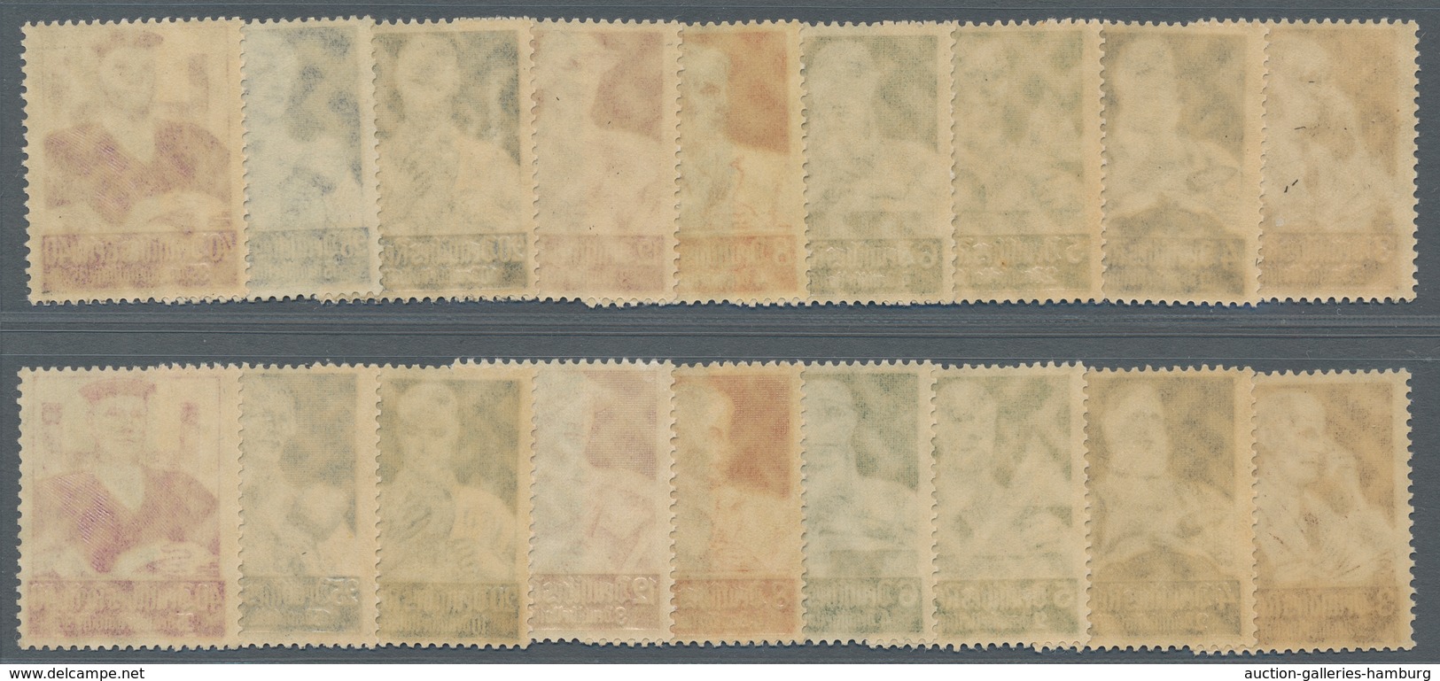Deutsches Reich - 3. Reich: 1934, Nothilfe, Berufsstände, 2 Kpl. Sätze Postfrisch (40 Pfg Einmal Mit - Unused Stamps