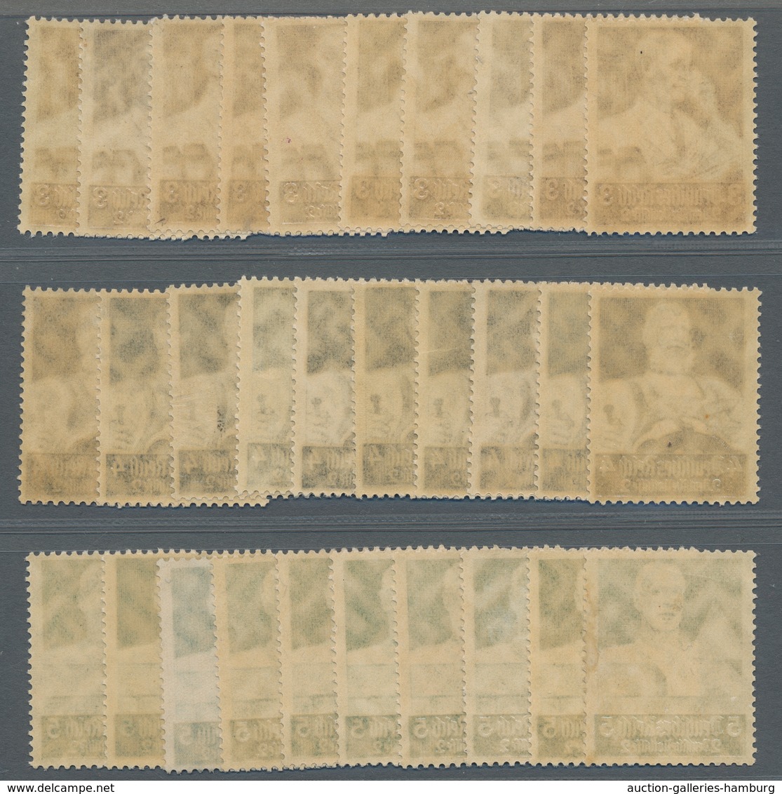 Deutsches Reich - 3. Reich: 1934, Nothilfe, Berufsstände, 2 Kpl. Sätze Postfrisch (40 Pfg Einmal Mit - Unused Stamps