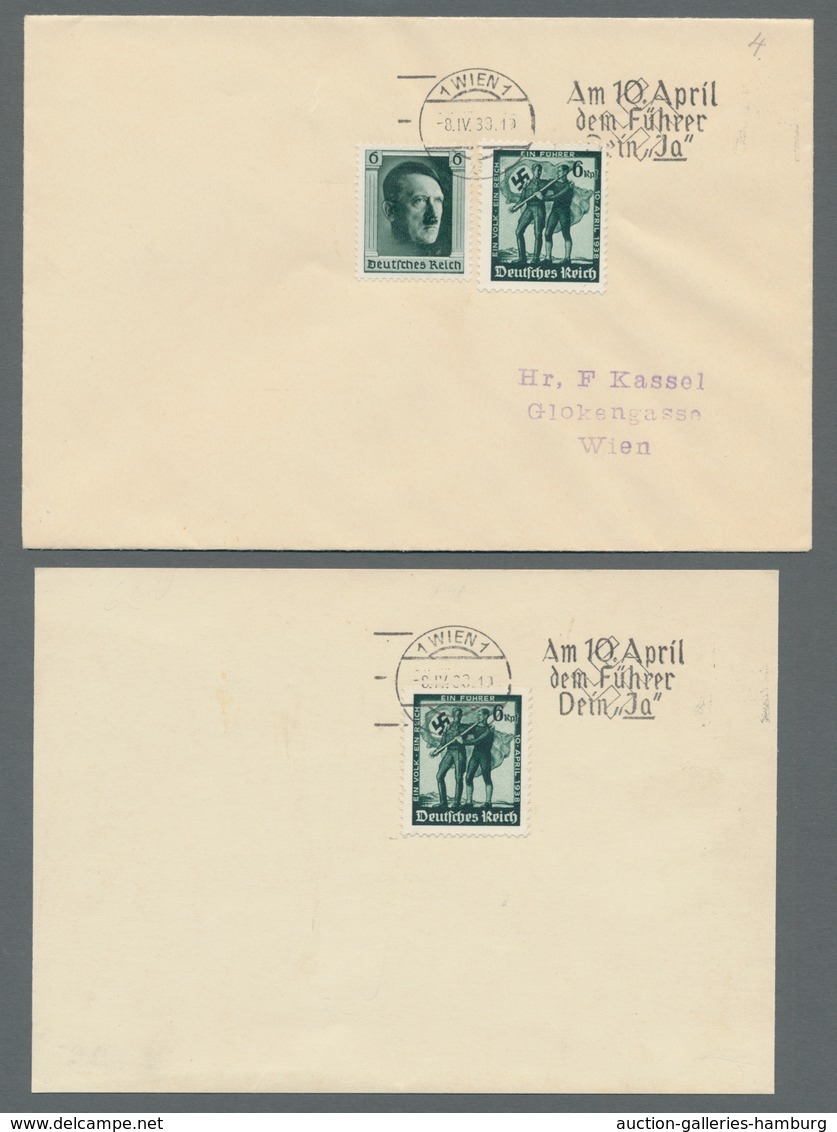 Deutsches Reich - 3. Reich: 1938, Volksabstimmung, 3 Verschiedene FDC's Mit Band-bzw. Sonderstpl. Wi - Nuevos