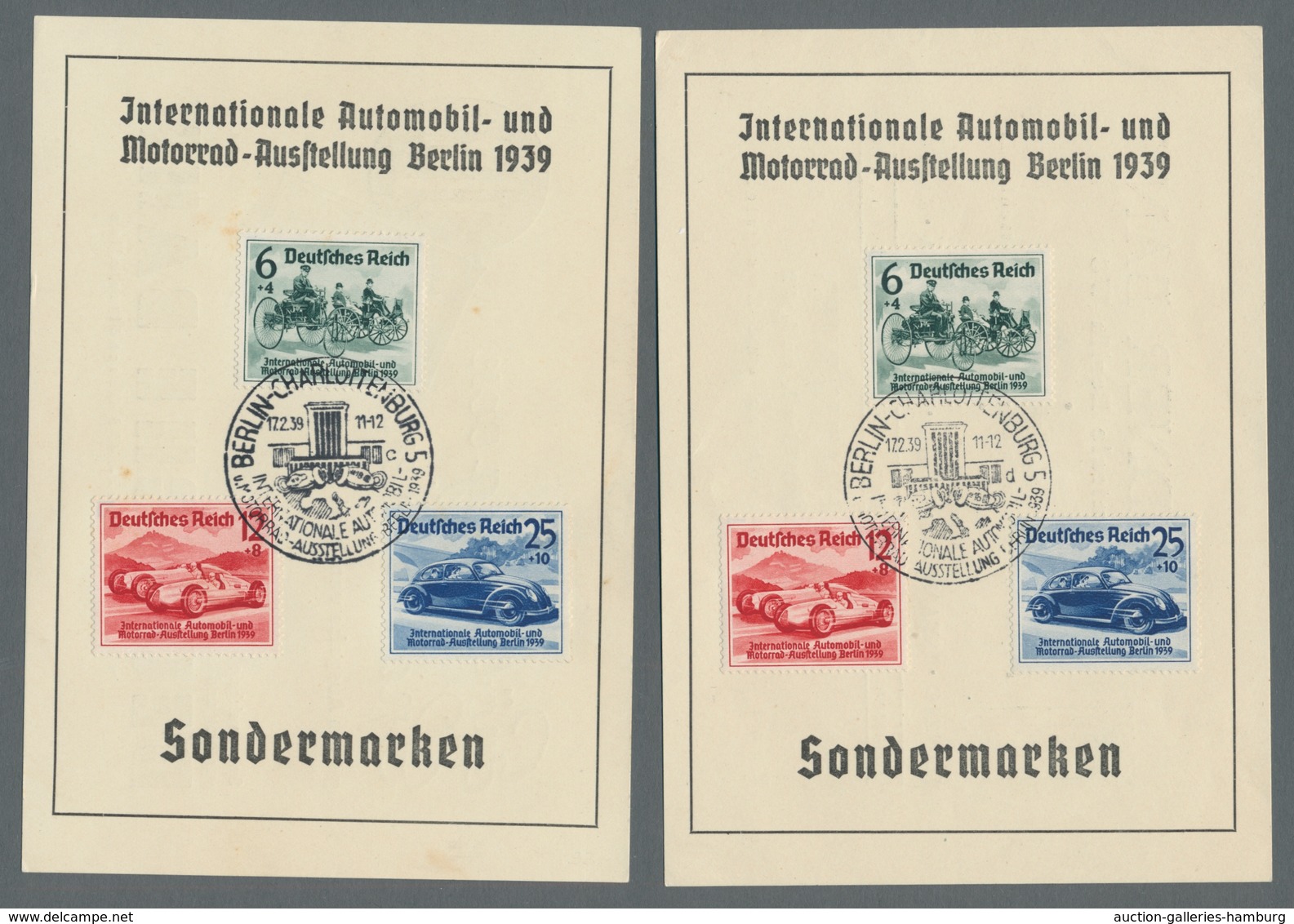 Deutsches Reich - 3. Reich: 1939, I.A.A. 4 Kplt. Serien Auf Verschd. Karten U. Einem Brief, Alle Mit - Nuevos