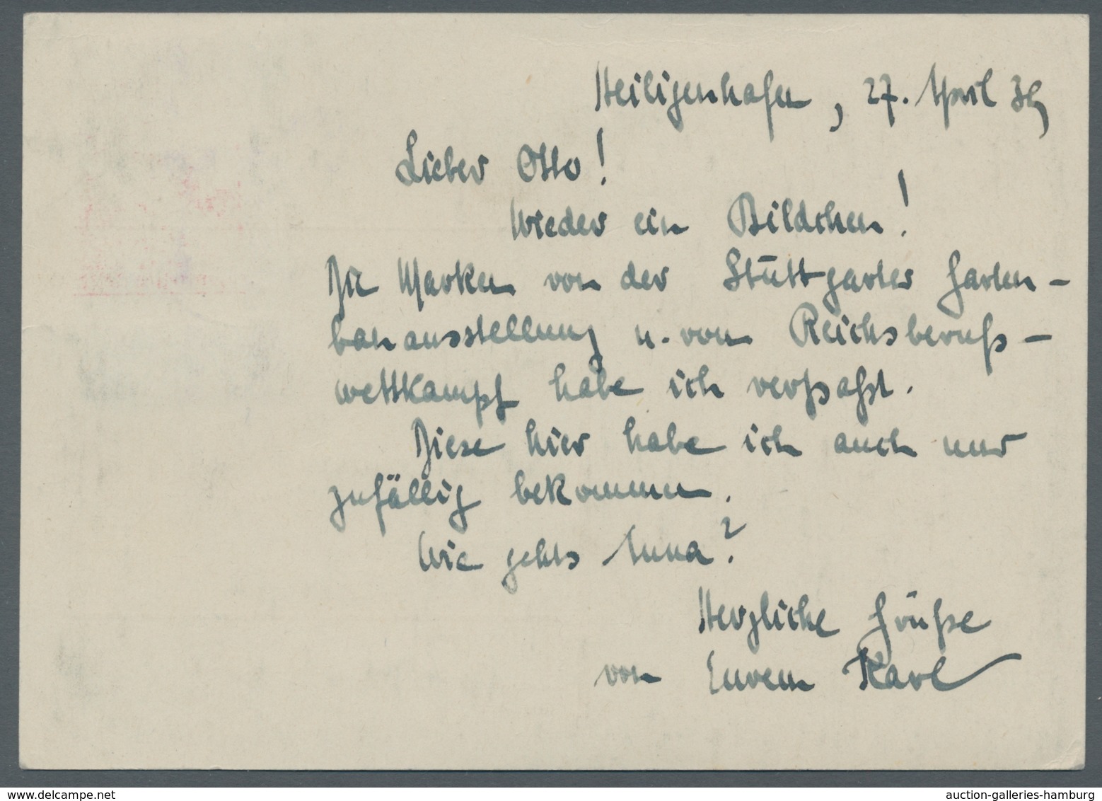 Deutsches Reich - 3. Reich: 1939, 1. Mai, Unterrandstück Auf Bedarfskarte Mit Vor-Ersttagstpl. Heili - Nuevos