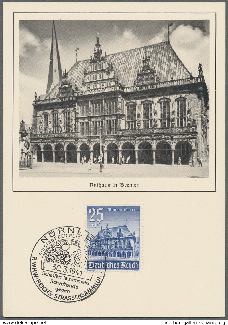 Deutsches Reich - 3. Reich: 1941, WHW - Serie, komplett auf neun Maximumkarten, etwas für`s Auge!