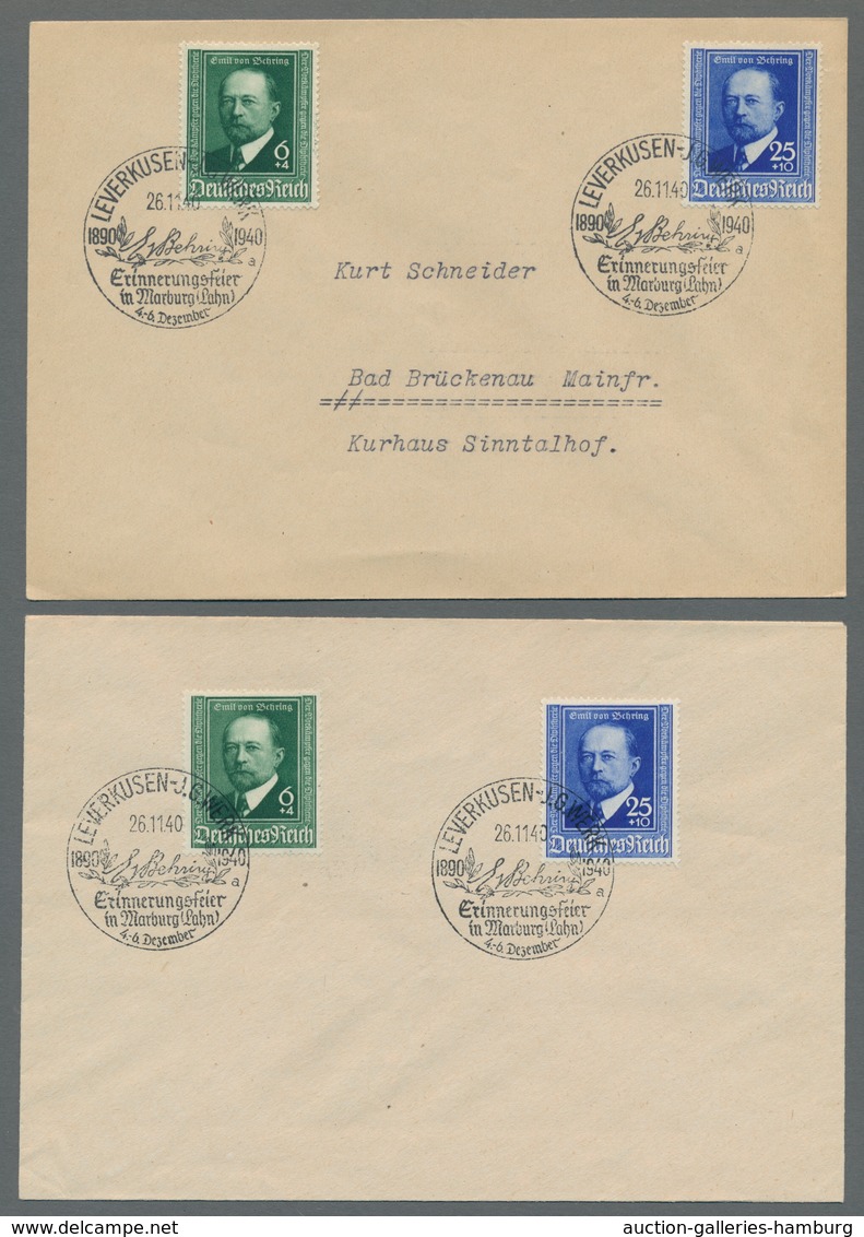 Deutsches Reich - 3. Reich: 1940, Emil V. Behring, 13 Kplt. Sätze Auf FDC's, Dabei Einmal Randstücke - Nuevos