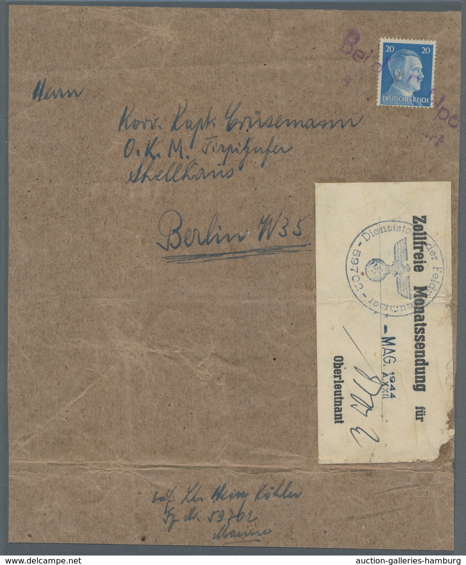 Deutsches Reich - 3. Reich: 1941, Zollfreie Monatssendung, Paketadresse Mit Aufkleber FP Nr. 59702 U - Nuevos