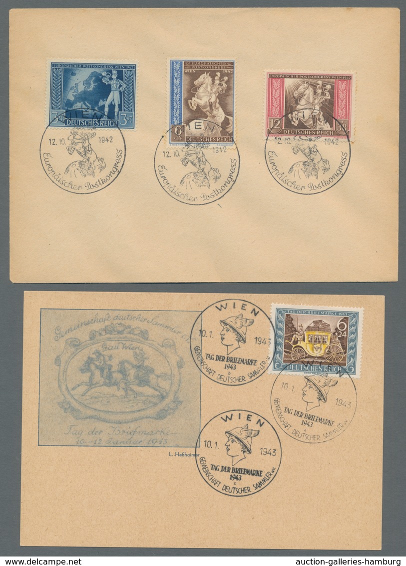 Deutsches Reich - 3. Reich: 1942/1943, Postkongress 6x Auf FDC, Tag D. Marke 28x Auf FDC, Dabei Viel - Nuevos