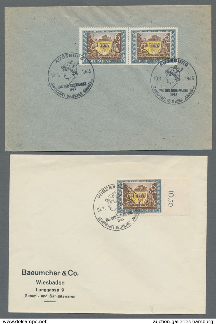 Deutsches Reich - 3. Reich: 1942/1943, Postkongress 6x Auf FDC, Tag D. Marke 28x Auf FDC, Dabei Viel - Nuevos