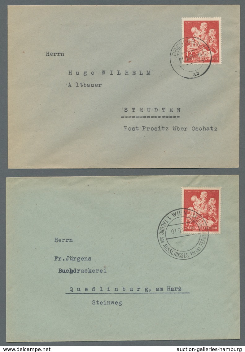 Deutsches Reich - 3. Reich: 1943, Winterhilfswerk, 4 X Auf FDC, 2x Mit ESST, 2x Ersttags-Tagesstpl. - Nuevos