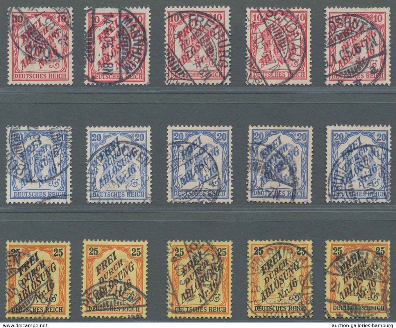 Deutsches Reich - Dienstmarken: 1905, Zähldienstmarken Für Baden, 5 Sätze, Normale Qualität, Schöne - Officials