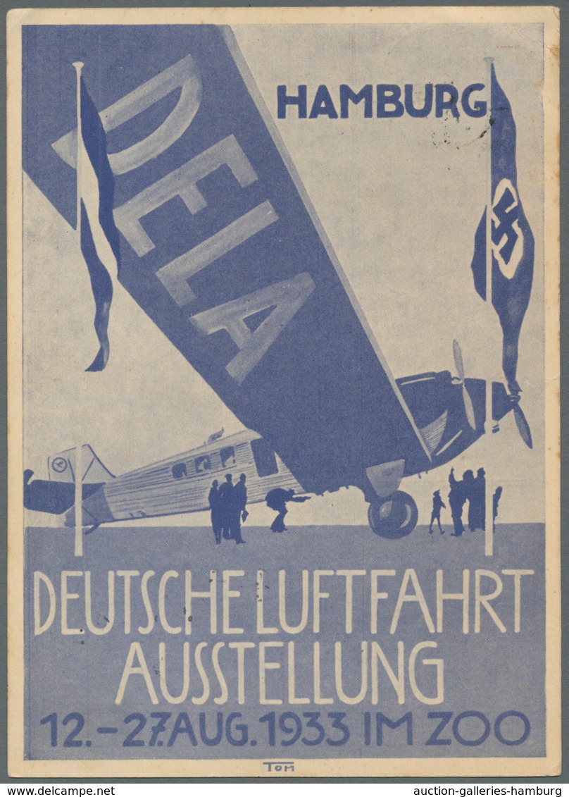 Deutsches Reich - Halbamtliche Flugmarken: 1933, "30 Pfg. Lebhaftrosarot" Mit SST Auf Beförderter Ka - Correo Aéreo & Zeppelin