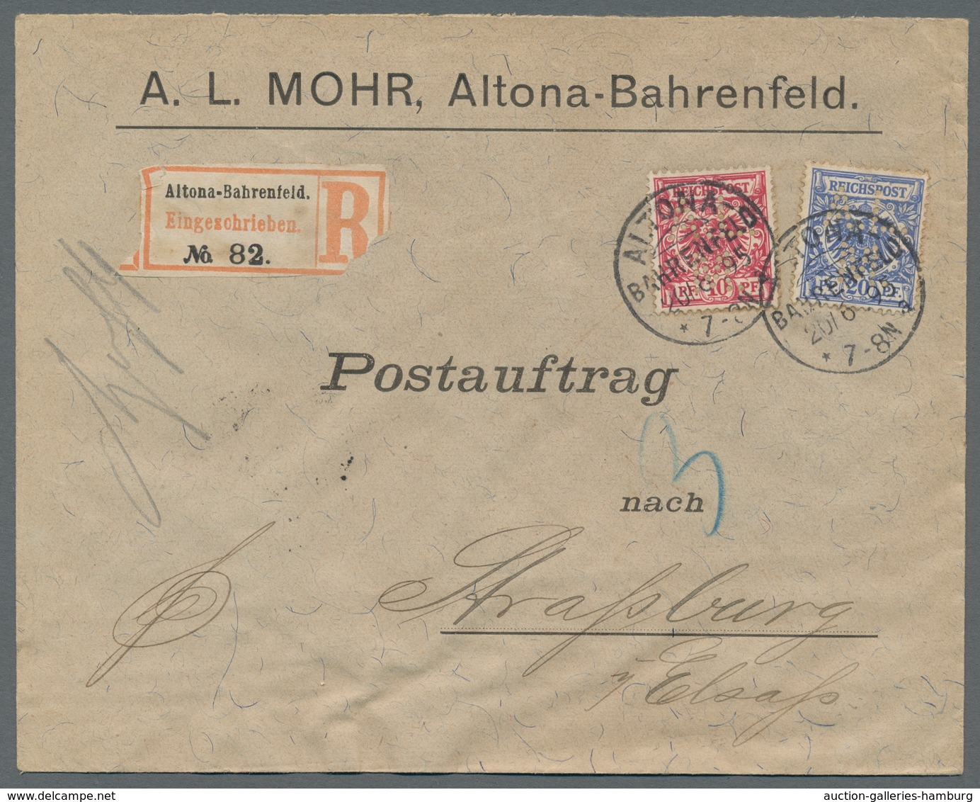 Heimat: Hamburg: BAHRENFELD;1876-1937, Sammlung Von 39 Belegen Und 17 Ansichtskarten Auf Selbstgesta - Other & Unclassified