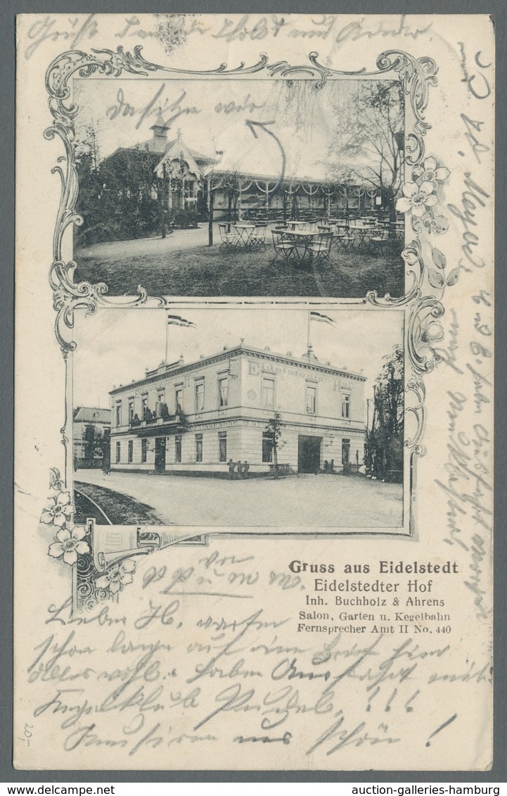 Heimat: Hamburg: EIDELSTEDT, LURUP, OSDORF und ISERBROOK;1895-1937 Sammlung von 29 Belegen und 20 An