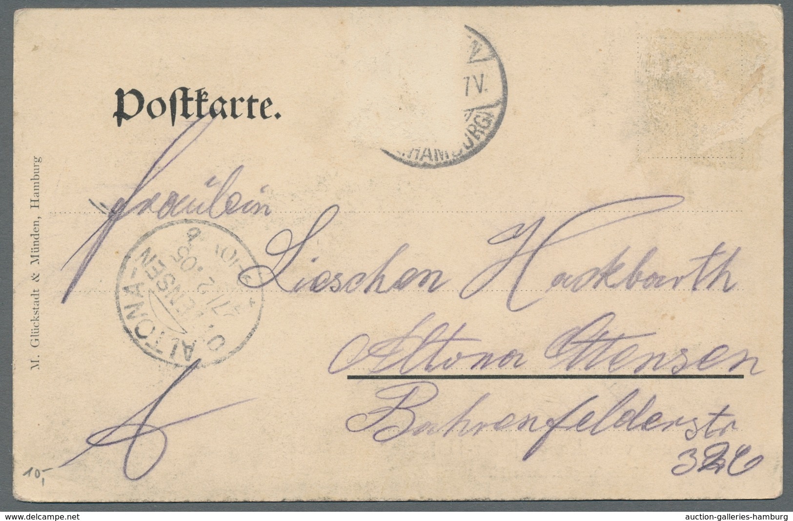 Heimat: Hamburg: LANGENFELDE und STELLINGEN; 1838-1945, Sammlung von 26 Belegen und 13 Ansichtskarte